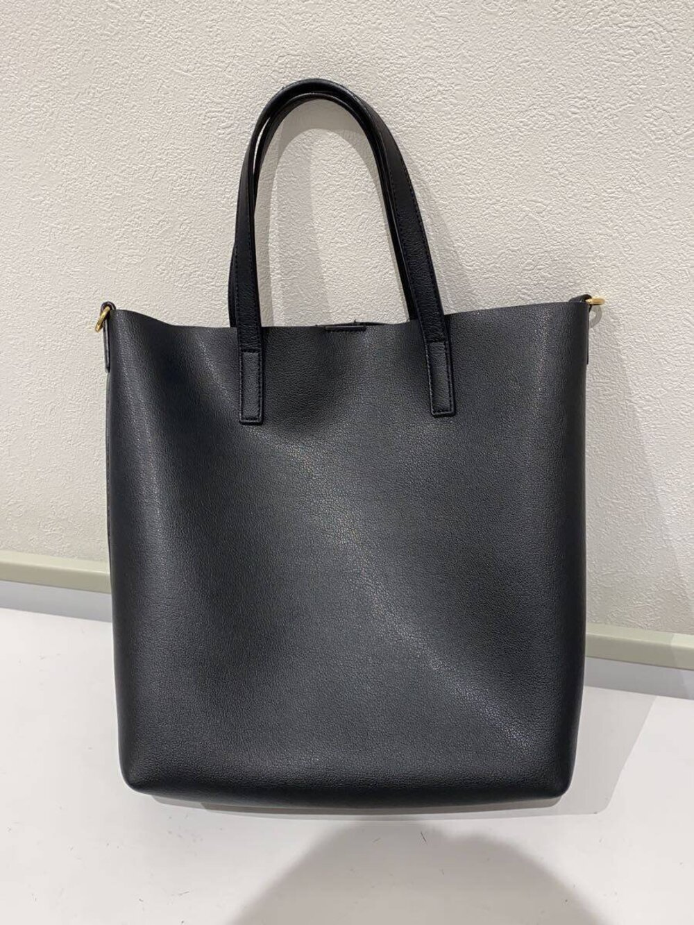 Saint Laurent Toy North South Shopping Tote dual top handles Black - Picture 3 of 7